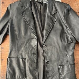 Black Vintage Leather Jacket